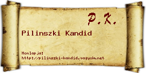 Pilinszki Kandid névjegykártya